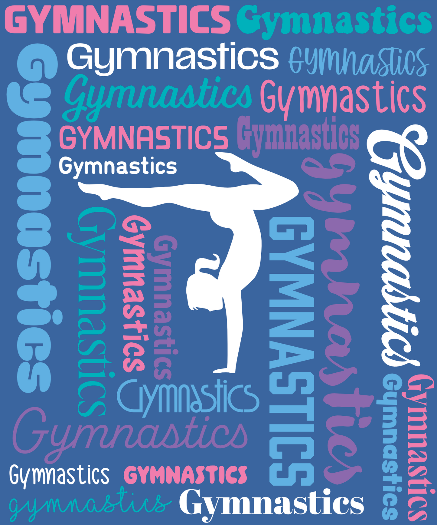 Gymnastics Repeating Sublimated Blanket