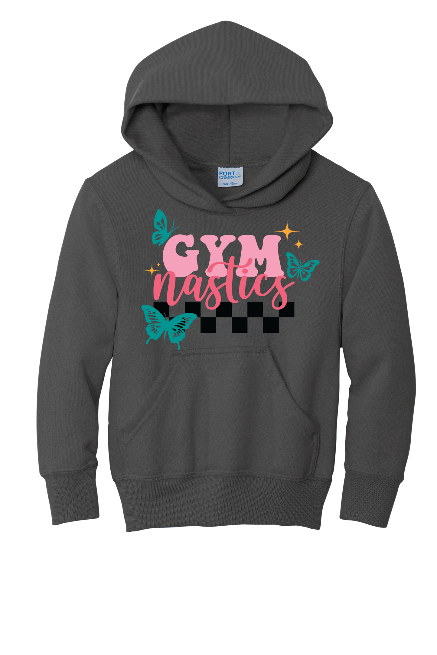 Satin & Rhinestone Hooded Sweatshirt