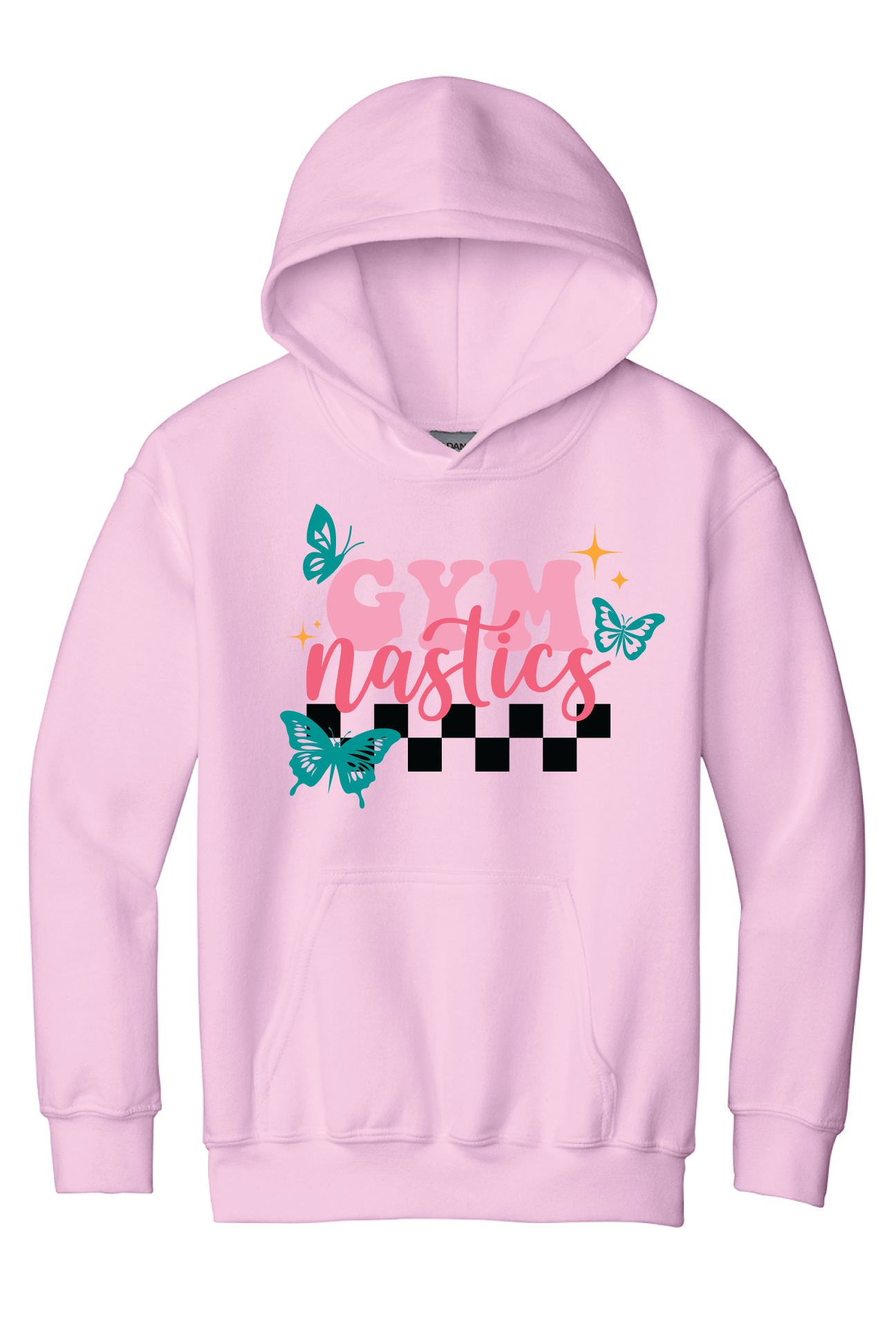 Satin & Rhinestone Hooded Sweatshirt