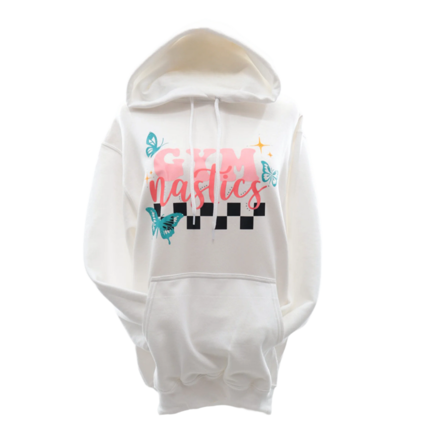 Satin & Rhinestone Hooded Sweatshirt